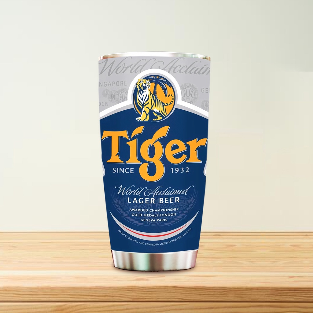 Cốc In Hình Theo Yêu Cầu Tiger Sapporo Corona Larue Heineken Saigon Beer Bia Hà Nội | Bình Giữ Nhiệt Inox Cao Cấp