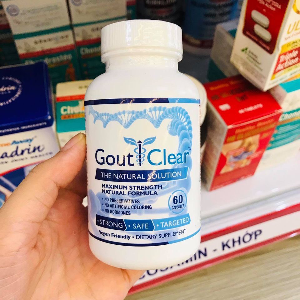 Viên Uống Gout Clear The Natural Solution Hỗ Trợ Cho Người Bị Gout 60 Viên Của Mỹ