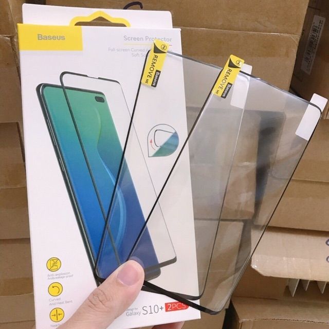 Bộ 2 miếng dán dẻo Baseus Galaxy S10 full màn hình mỏng 0.15mm ( nhận cảm ứng vân tay )