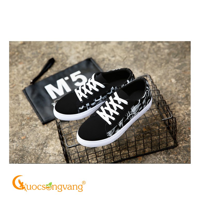 Giày nam buộc dây giày thể thao nam họa tiết GLG086 Cuocsongvang