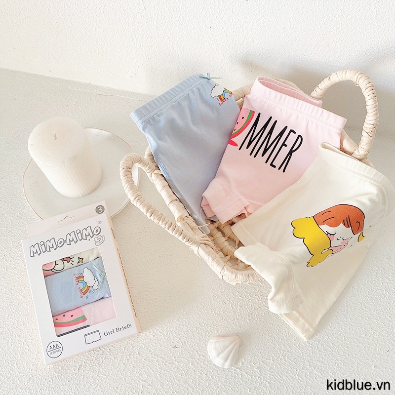 Panties Little Girl  Boxer Briefs 3pcs Breathable Baby Shorts Comfortable Girls Cute Underpants Children's Underwear