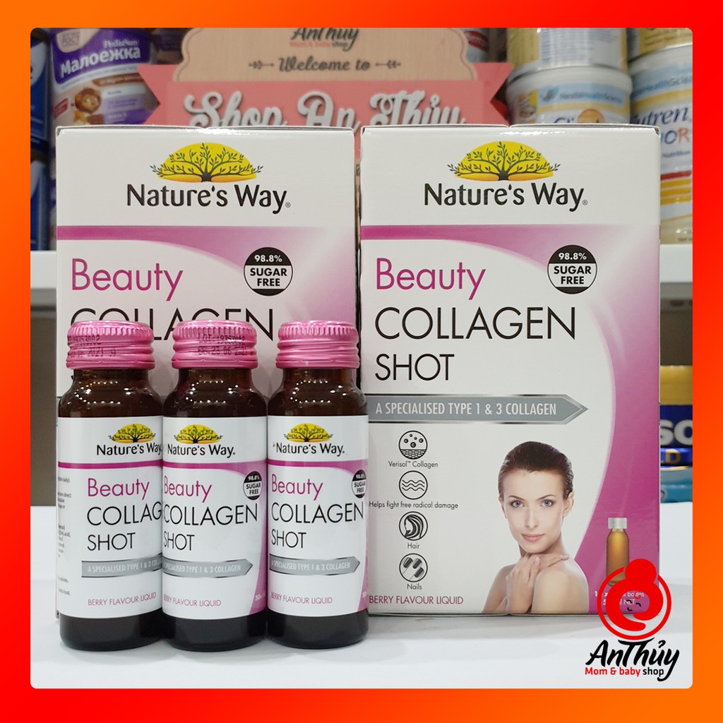 Collagen tươi dạng nước Nature’s Way Beauty Collagen Shot 50ml x10 ống