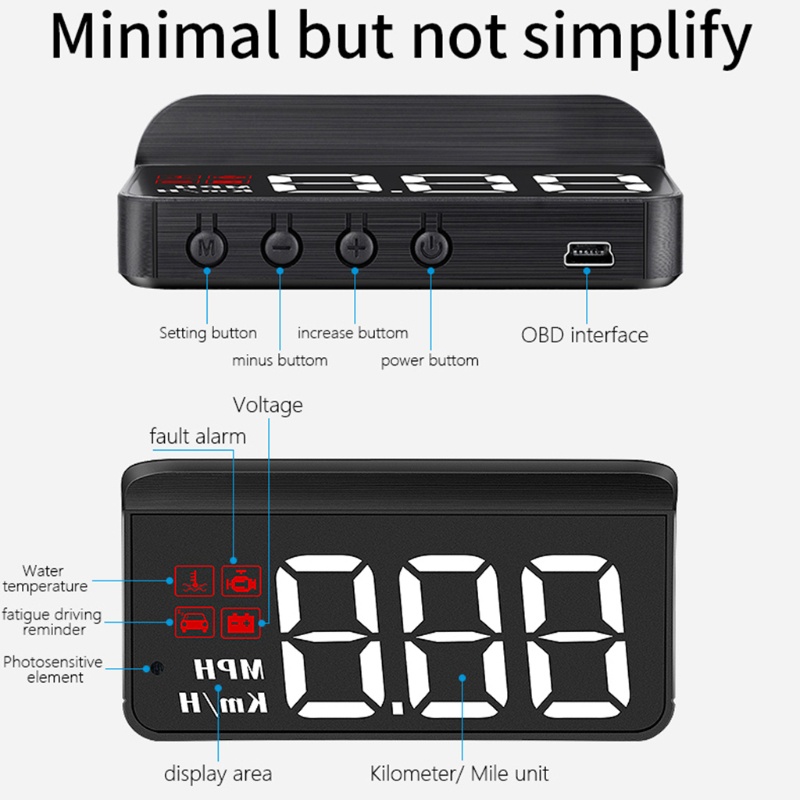 SUN Head-Up Display GPS Car Electronics for Smart Gauge Driving Speedometer Alarm Sy