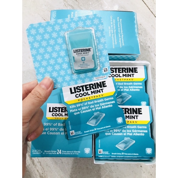 NGẬM THƠM MIỆNG LISTERINE COOL MINT 24 MIẾNG CỦA MỸ