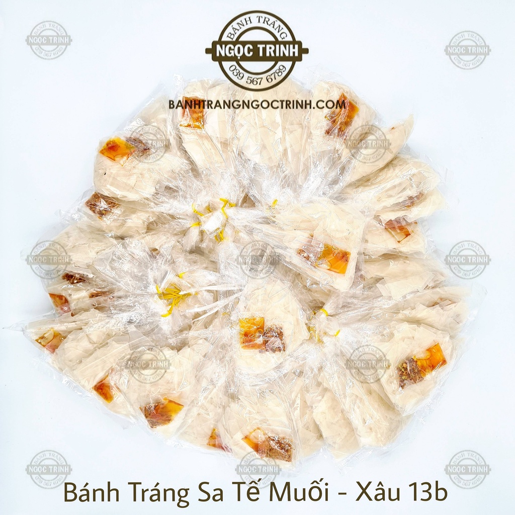 (Xâu 13/túi) Bánh tráng sa tế muối cực ngon bánh tráng Ngọc Trinh