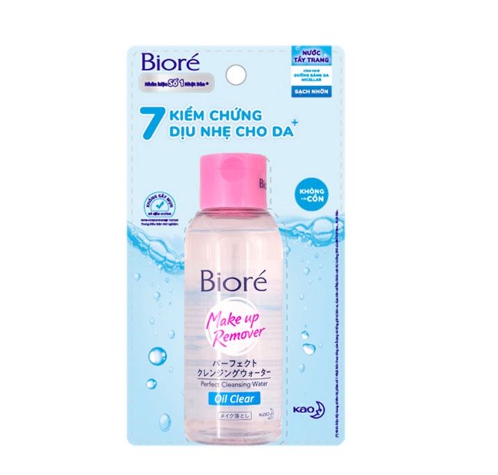 Nước Tẩy Trang Hoàn Hảo Sạch Nhờn Biore Makeup Remover Perfect Cleansing Water Oil Clear (90ml)