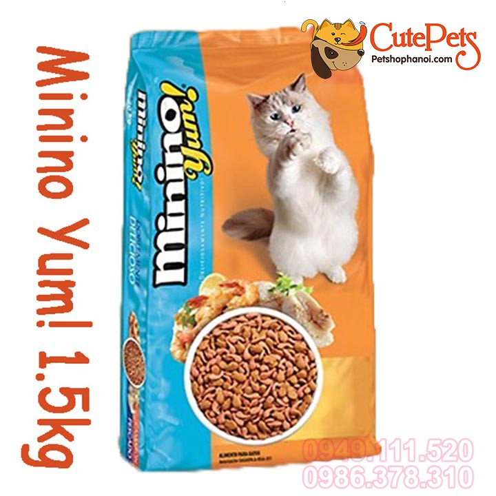 Thức ăn mèo MININO YUM 1,5kg - Phụ kiện thú cưng Hà Nội