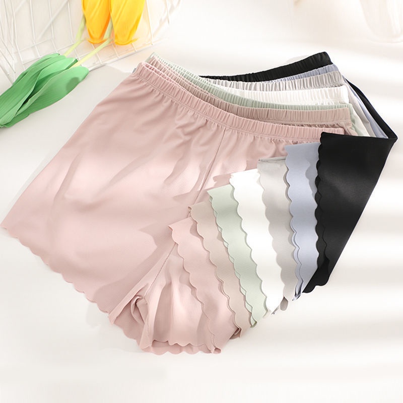 Quần Short Bảo Hộ Dáng Rộng Vải Lụa Mát Mỏng Chống Chói Thời Trang Cho Nữ