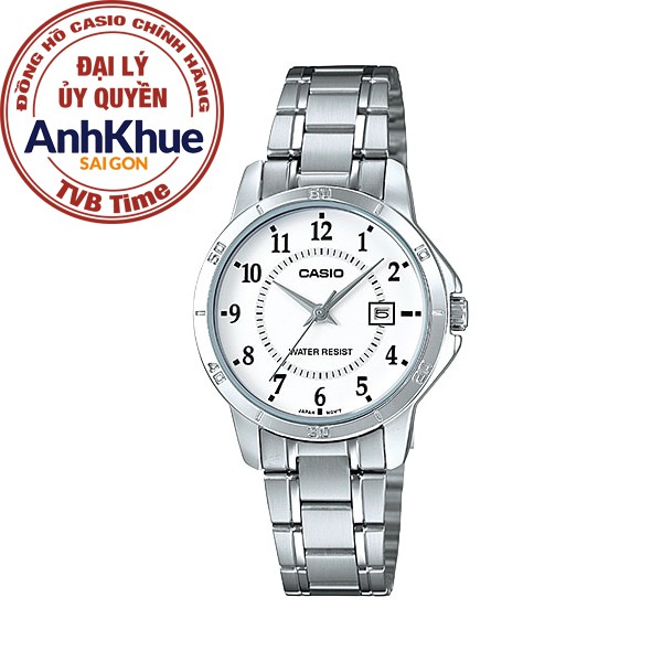 Đồng hồ nữ dây kim loại Casio chính hãng Anh Khuê LTP-V004D-7BUDF
