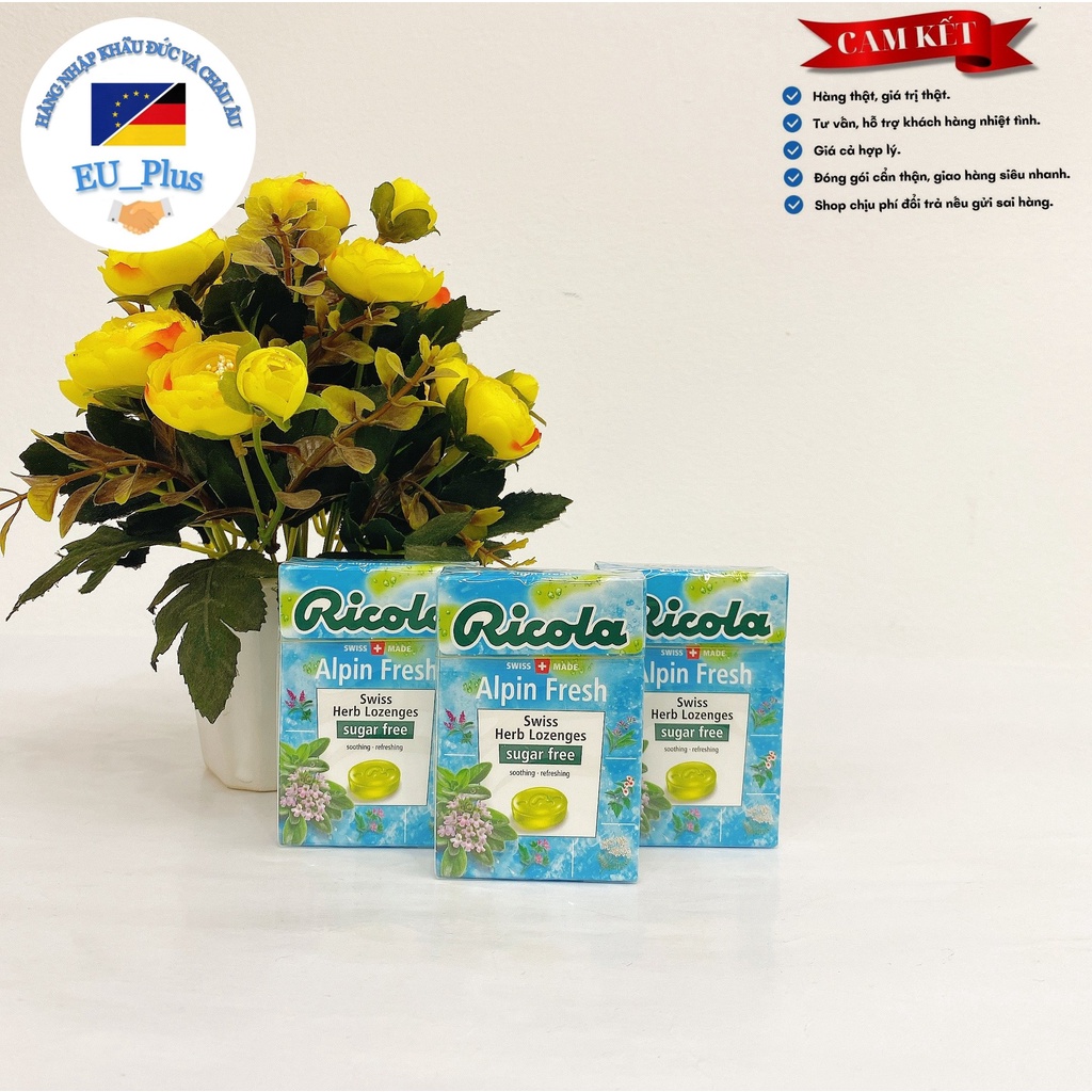Kẹo ngậm ho thảo mộc Ricola 250g / hộp nhỏ 40g - Đức đủ vị