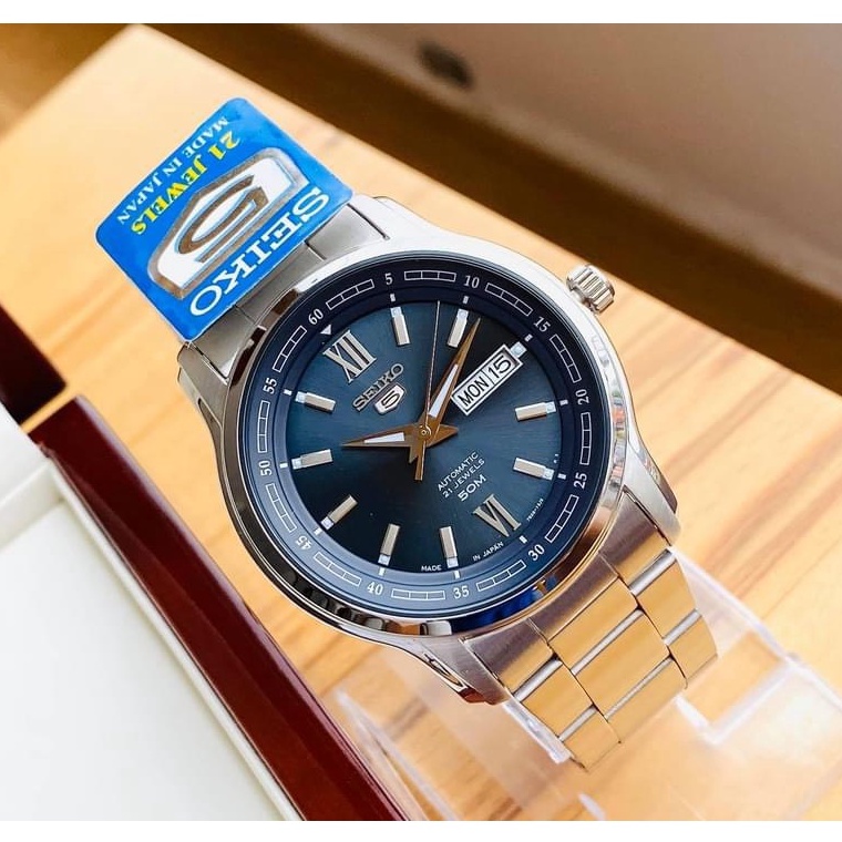Đồng Hồ Nam Cao Cấp Seiko 5 Automatic SNKP17J1 - Size 42mm - Đáy Lộ Cơ Chính Hãng
