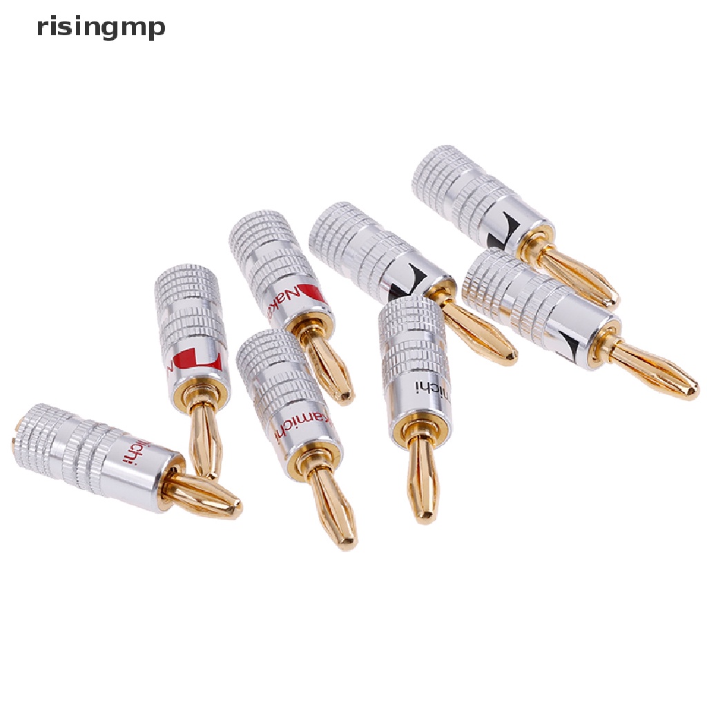 Set 4 Phích Cắm Bắp Chuối Mạ Vàng 24K Nối Loa Âm Thanh ♨Áo Thun In Hình Thời Trang Năng Động Cho Nữ