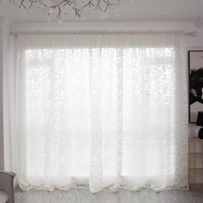 Rèm Cửa Sổ Họa Tiết Hoa Và Chim Phượng Hoàng 100x270cm