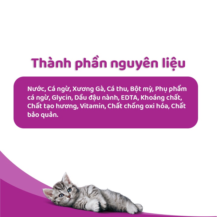Thức ăn mèo con Whiskas vị cá ngừ túi 80g