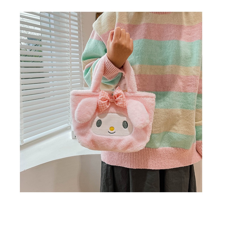 Túi xách tay thỏ MYMELODY Linabell Sanrio Cinnamoroll nhồi bông dễ thương làm quà sinh nhật cho nữ