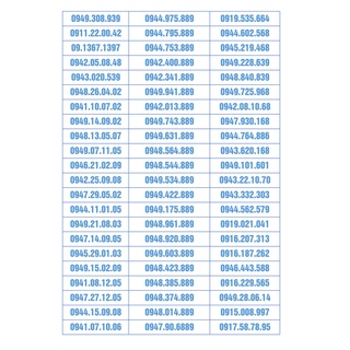 Sim số đẹp vinaphone chỉ 500k