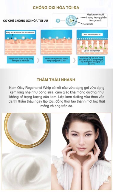 Kem dưỡng da Olay Total Effects Whip Active Moisturize SPF25 Hàng Nhập USA