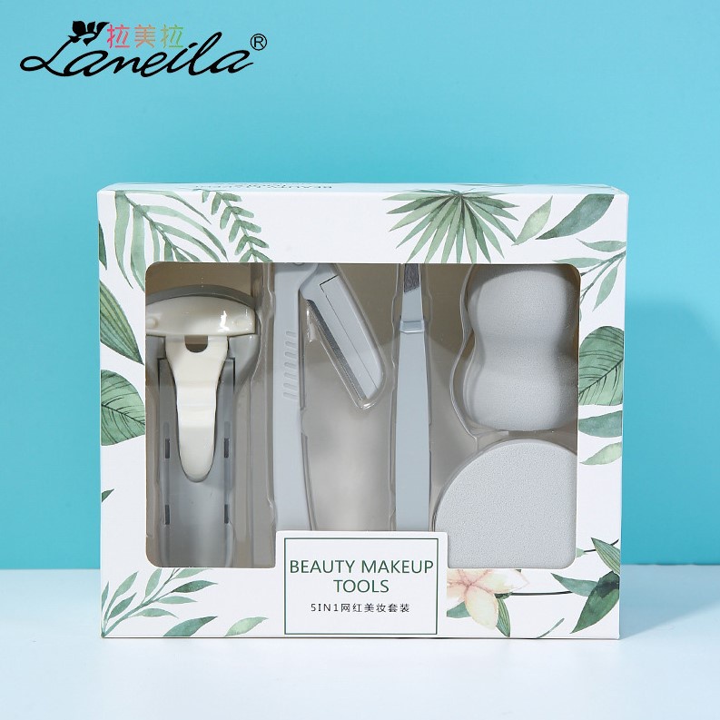 [NHẬP KHẨU CHÍNH HÃNG][Set 5 Món] Bộ Dụng Cụ Trang Điểm Tiện Lợi Lameila A80135