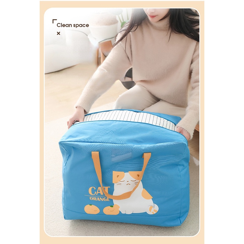 Túi Đựng Quần Áo Di Động Họa Tiết Hoạt Hình Chống Thấm Nước Và Ẩm Mốc Tiện Dụng