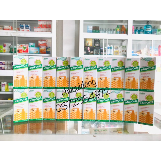 XỊT HỌNG KEO ONG ABIPOLIS Sát khuẩn cổ họng giảm ho giảm đau họng