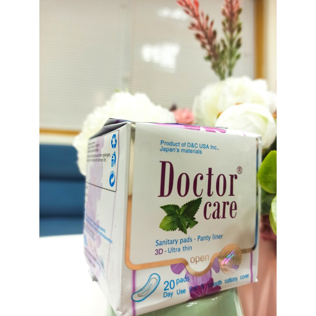 Bộ 2 gói băng vệ sinh thảo dược Doctor Care hàng ngày 16cm hương thơm bạc hà the mát Decano Store