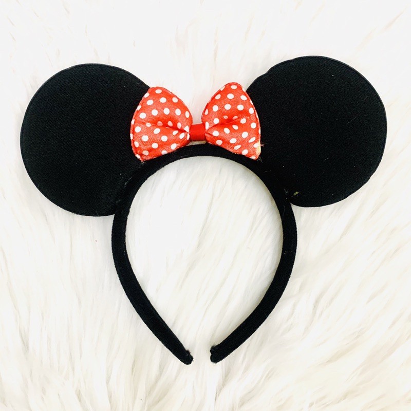 Cài noel hình tai chuột Mickey - hình nơ cho bé gái trang phục giáng sinh