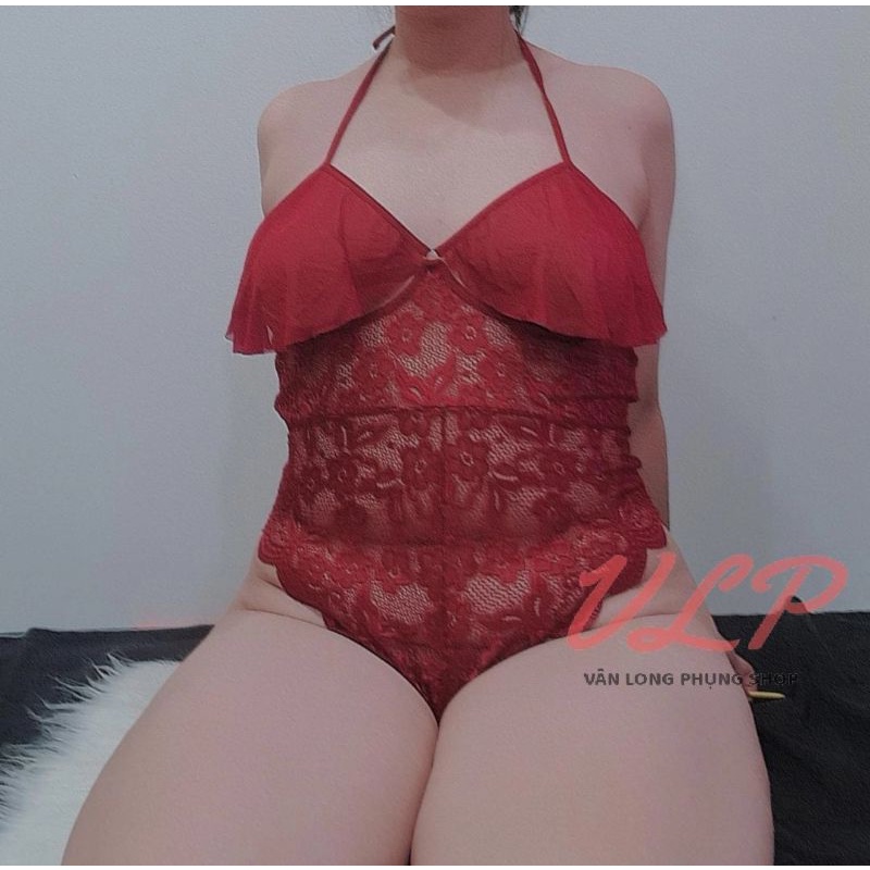 [BIGSIZE_120KG]_DN96_Áo liền thân Bodysuit ren xẻ đáy hở lưng sexy Bigsize - SHEIN