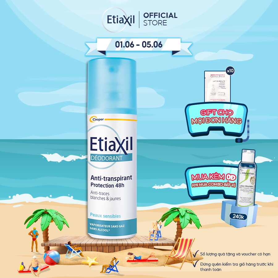 Xịt khử mùi hàng ngày Etiaxil 100ml