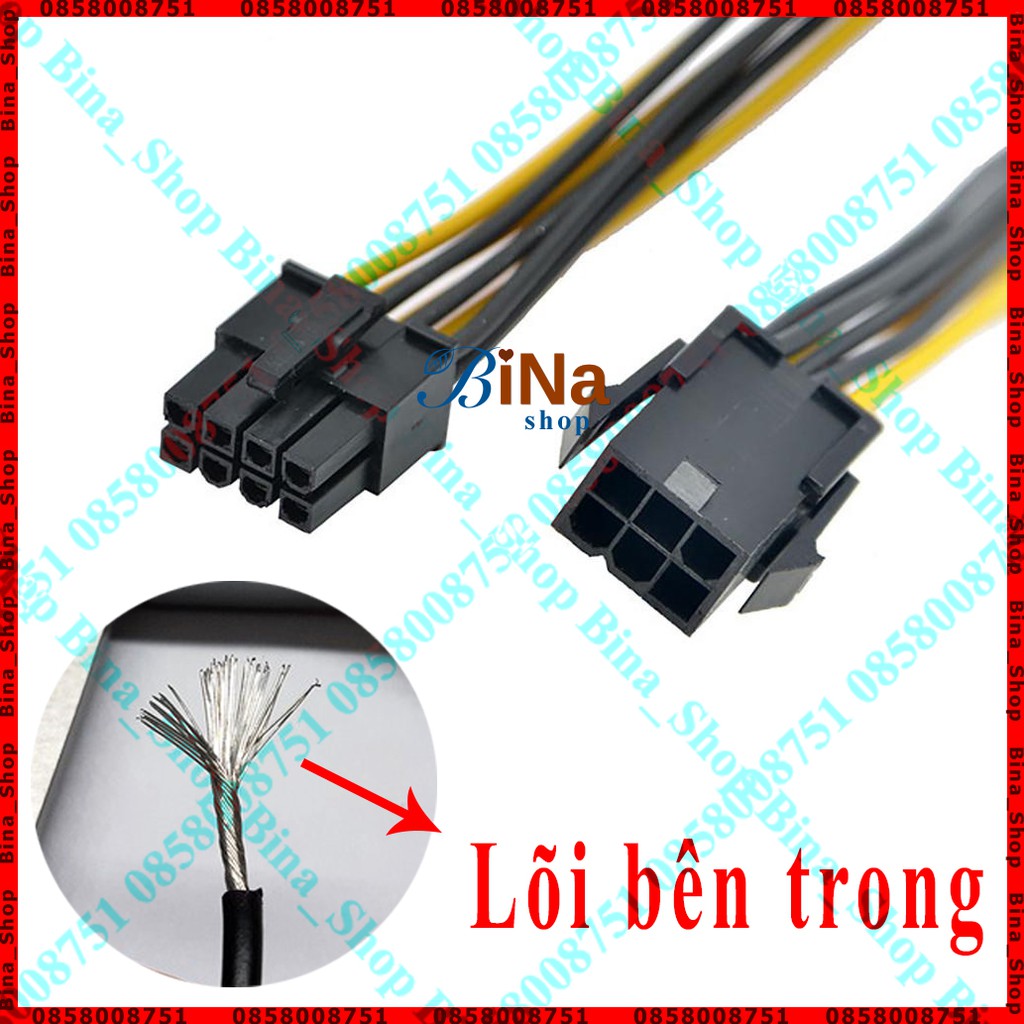 Cáp chuyển nguồn VGA 6Pin sang 8Pin