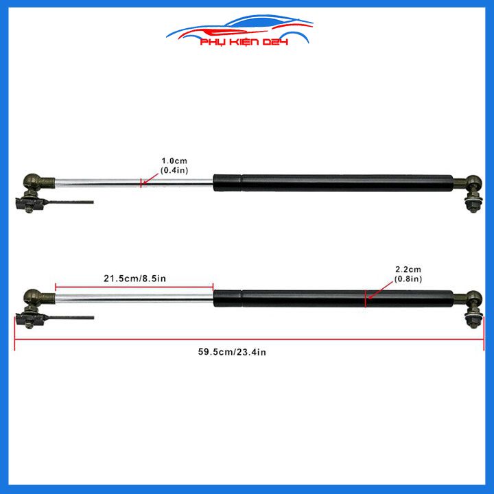 Ty thủy lực chống nắp capo Fortuner 2017-2018-2019-2020-2021-2022 hỗ trợ mở tự động kèm phụ kiện lắp