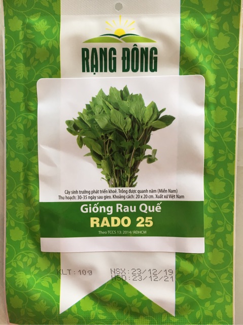 Hạt giống rau Quế_ Gói 10gr