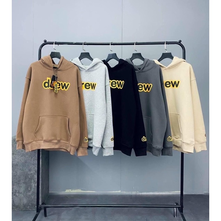 Áo nỉ HOODIE DREW FULL TAG Hogoto shop áo nỉ bông cotton unisex nam nữ form rộng oversize chất liệu Cotton