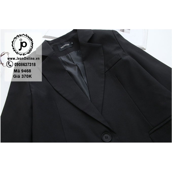  Bigsize Nữ - Áo Khoác Vest (MS: 9468) - blazer big size, ngoại cỡ từ 60kg đến 90kg