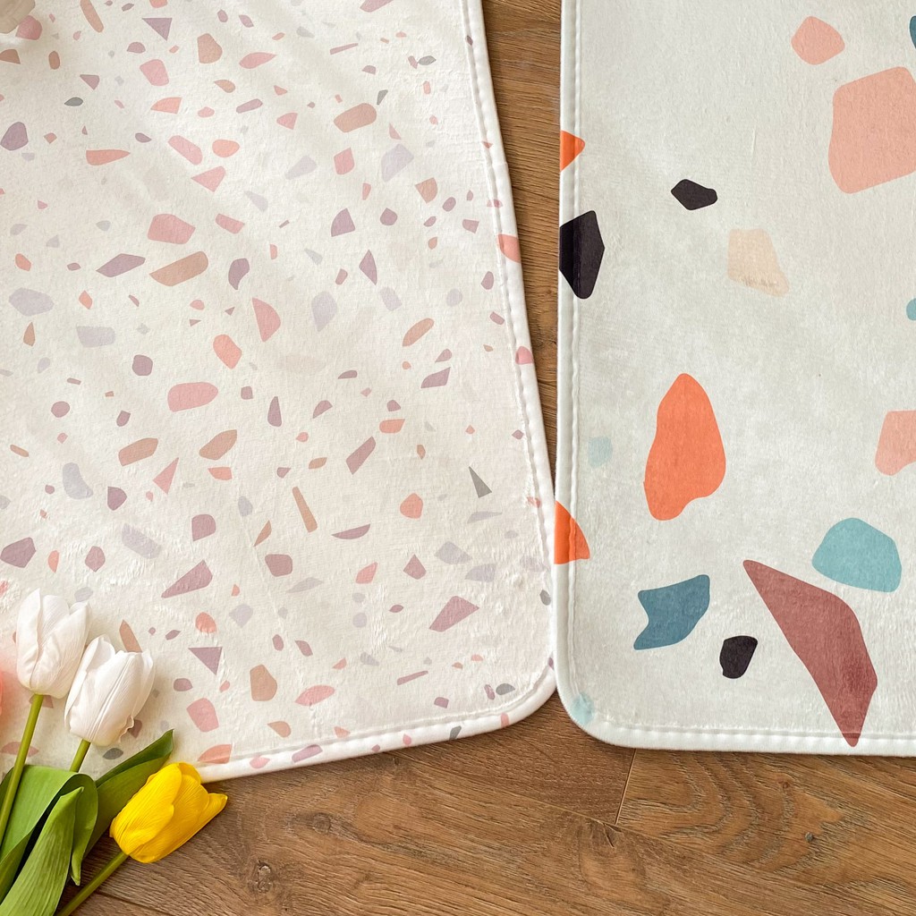 Thảm Chùi Chân Lau Chân Siêu Thấm Nước, Chống Trượt - Sắc Màu Nhiệt Đới - 40 x 60cm - almondconcept