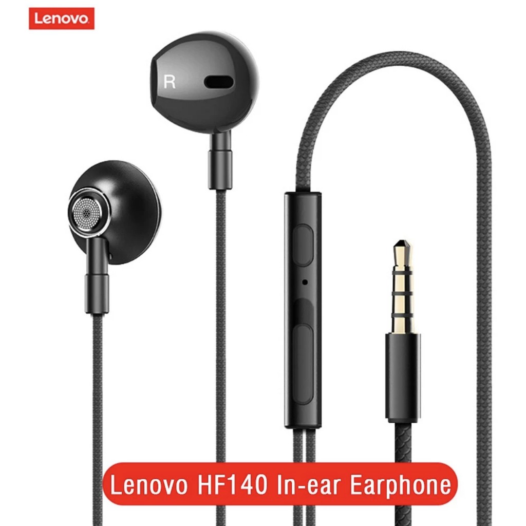 Tai nghe dây có mic Lenovo HF140/XF06 jack 3,5 Dùng Cho Máy Tính Điện Thoại Laptop