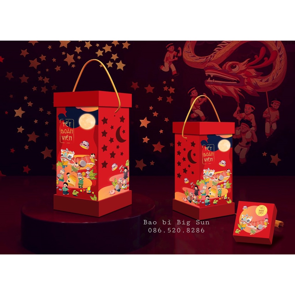 Hộp bánh trung thu đèn lồng