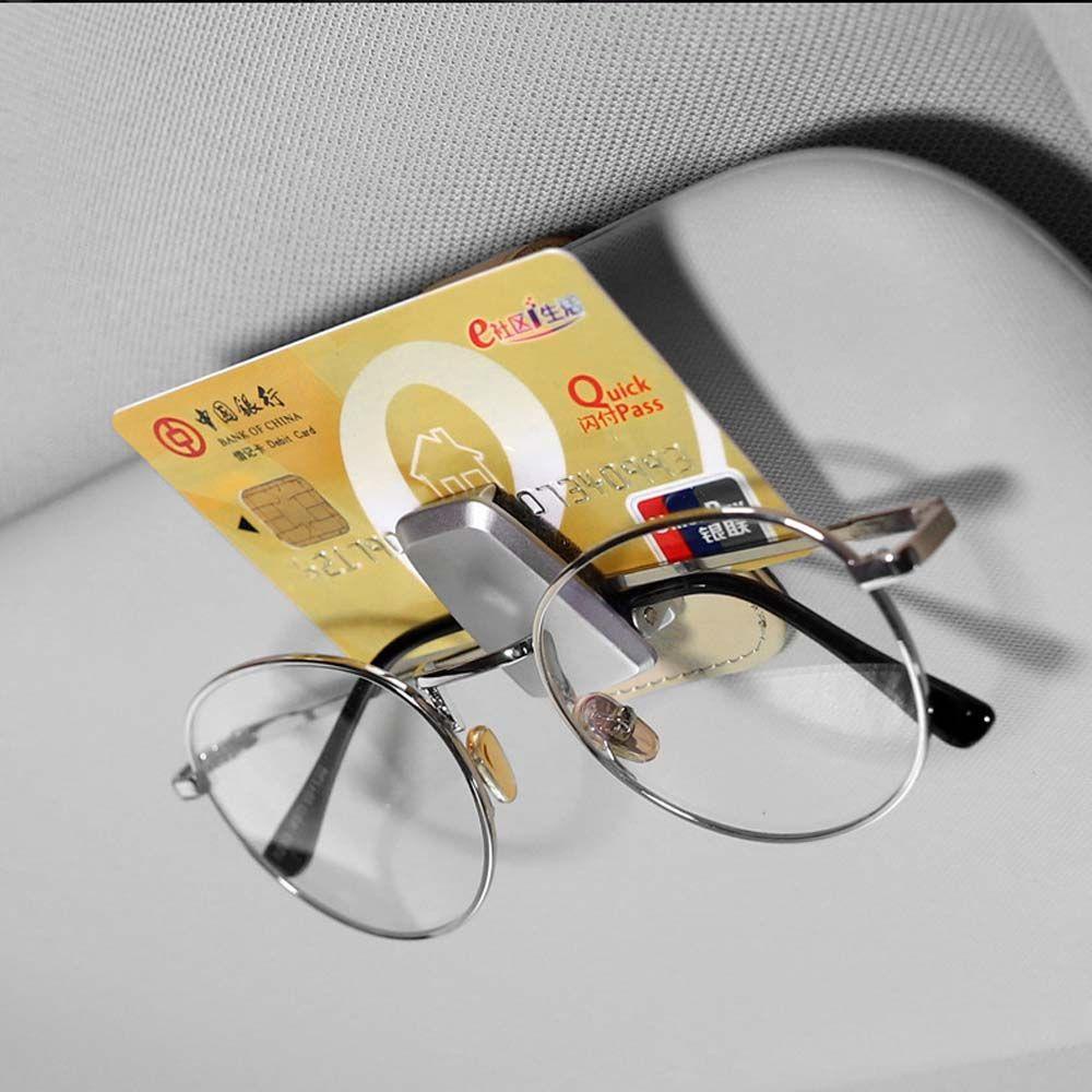 Kẹp Giữ Mắt Kính Bằng Da PU Đa Năng Gắn Trong Xe Hơi