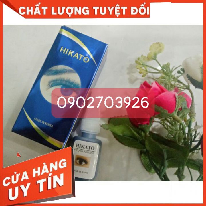 Keo nối mi HIKATO(hàn quốc )vỏ màu xanh không cay mắt - khô nhanh trong 3s- hàng chuyên dùng cho nối long mi-