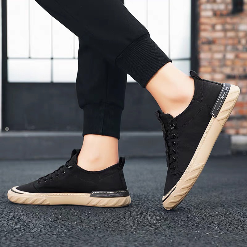 Giày Thể Thao Nam Sneaker - Giày Vải Cao Cấp Nhẹ Bên Êm Chân