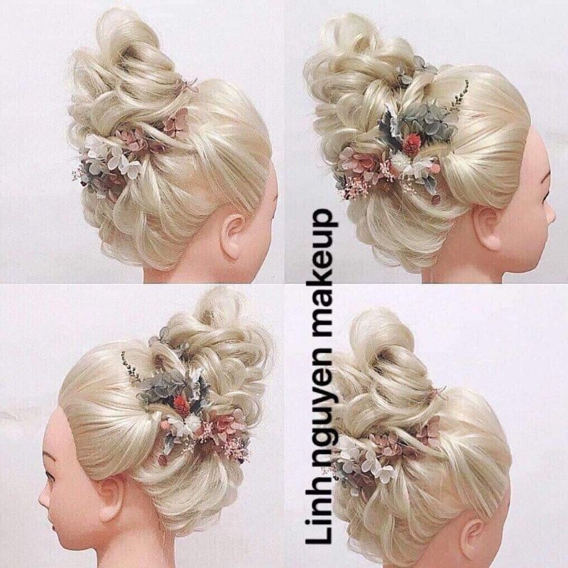 Hoa khô cài tóc tự phối