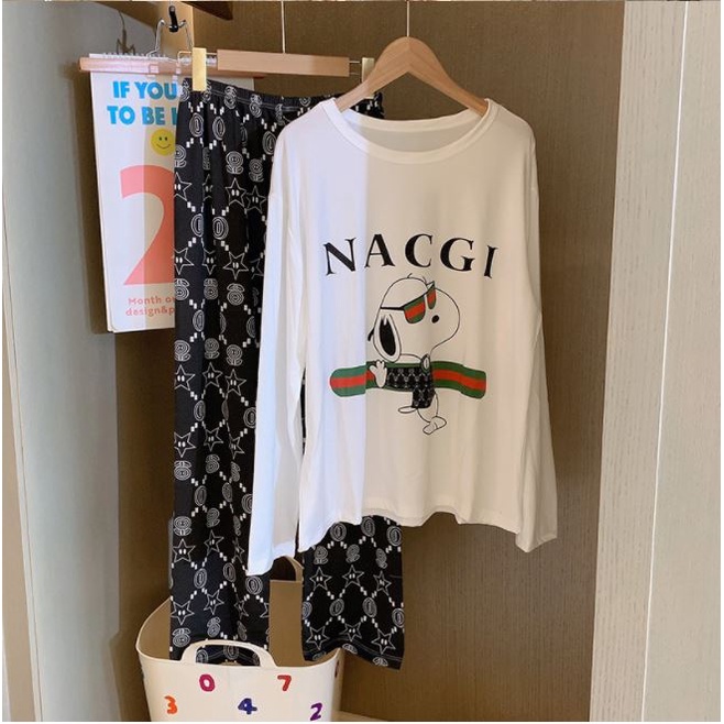 Đồ Ngủ Nữ Dài Tay Đồ Bộ Nữ Cao Cấp Thu Đông Cotton ELINA DN01 | BigBuy360 - bigbuy360.vn