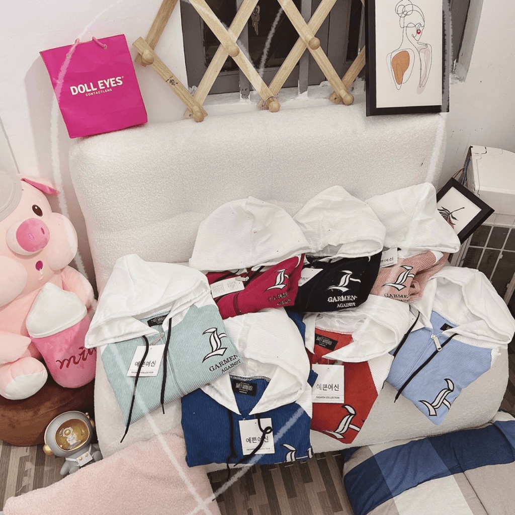 Áo Khoác Nữ Chất Nhung Tăm 2 Lớp Lót Dù Logo Thêu SỊn Sò Form Rộng Có Bo Chun Mặc Đẹp Thoải Mái [NEW UNISEX]