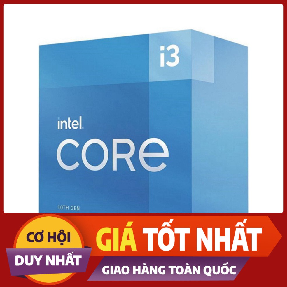 CPU Intel Core i3-10105 (3.7GHz turbo up to 4.4Ghz, 4 nhân 8 luồng, 6MB Cache, 65W) - Socket Intel LGA 1200 ( New 100%)