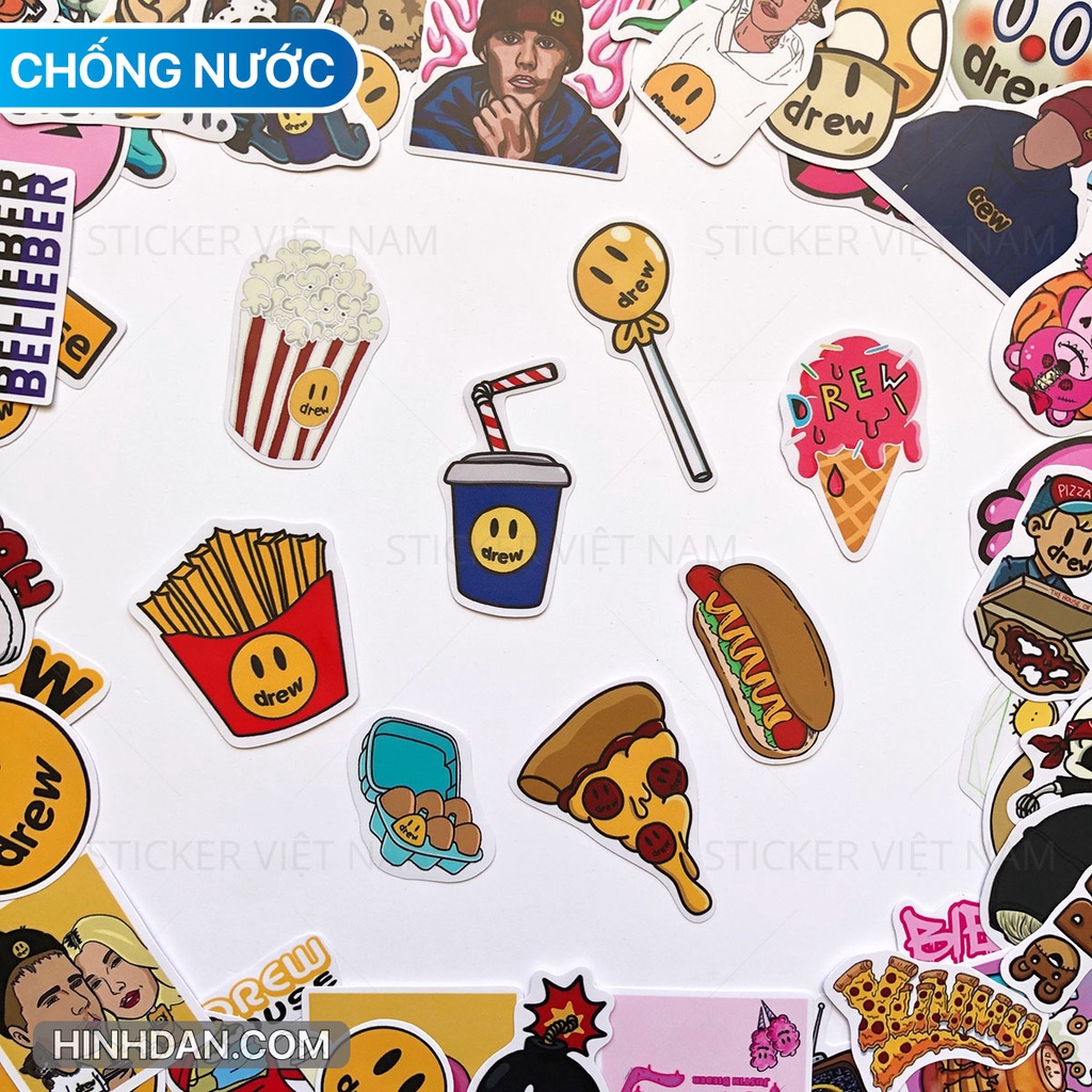 [HCM] Hình Dán Drew Chống Nước Trang Trí Laptop, Máy tính, Nón Bảo Hiểm | Sticker Việt Nam