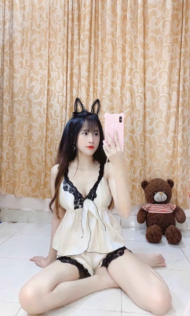 [SALE 35%] Đồ ngủ sexy lụa ren hoa có mút | BigBuy360 - bigbuy360.vn