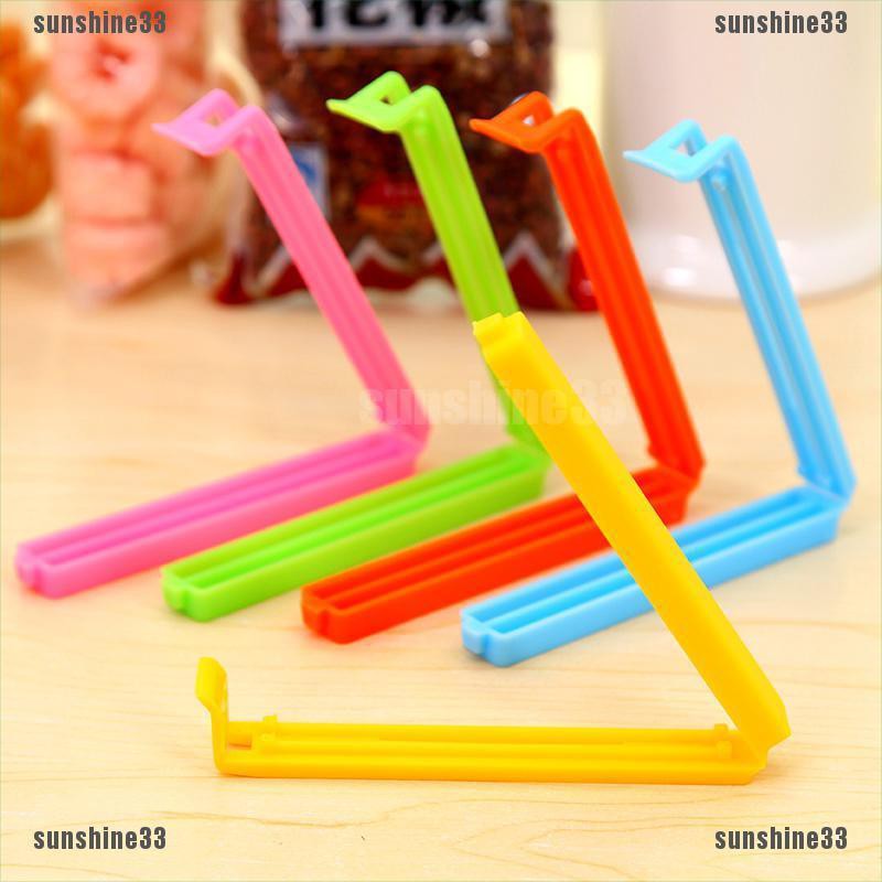 Set 5 kẹp niêm phong túi bảo quản thực phẩm tươi bằng nhựa thiết kế đơn giản