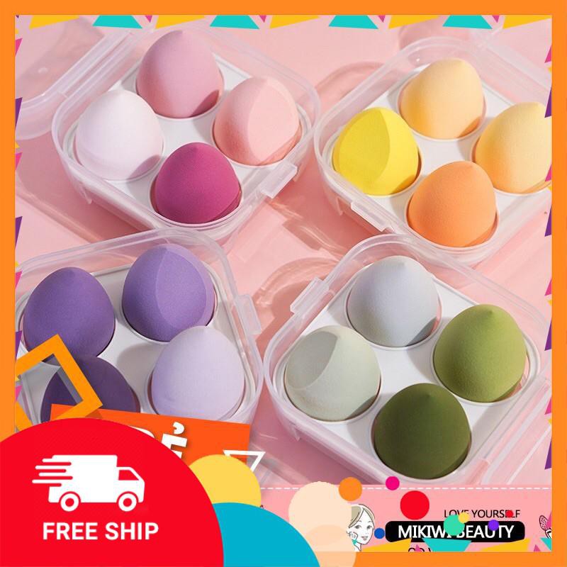 (Hàng mới về) Set hộp 8 và hộp 4 mút trang điểm siêu mềm hình quả trứng có thể dùng khô và ướt🍎🍎 | BigBuy360 - bigbuy360.vn