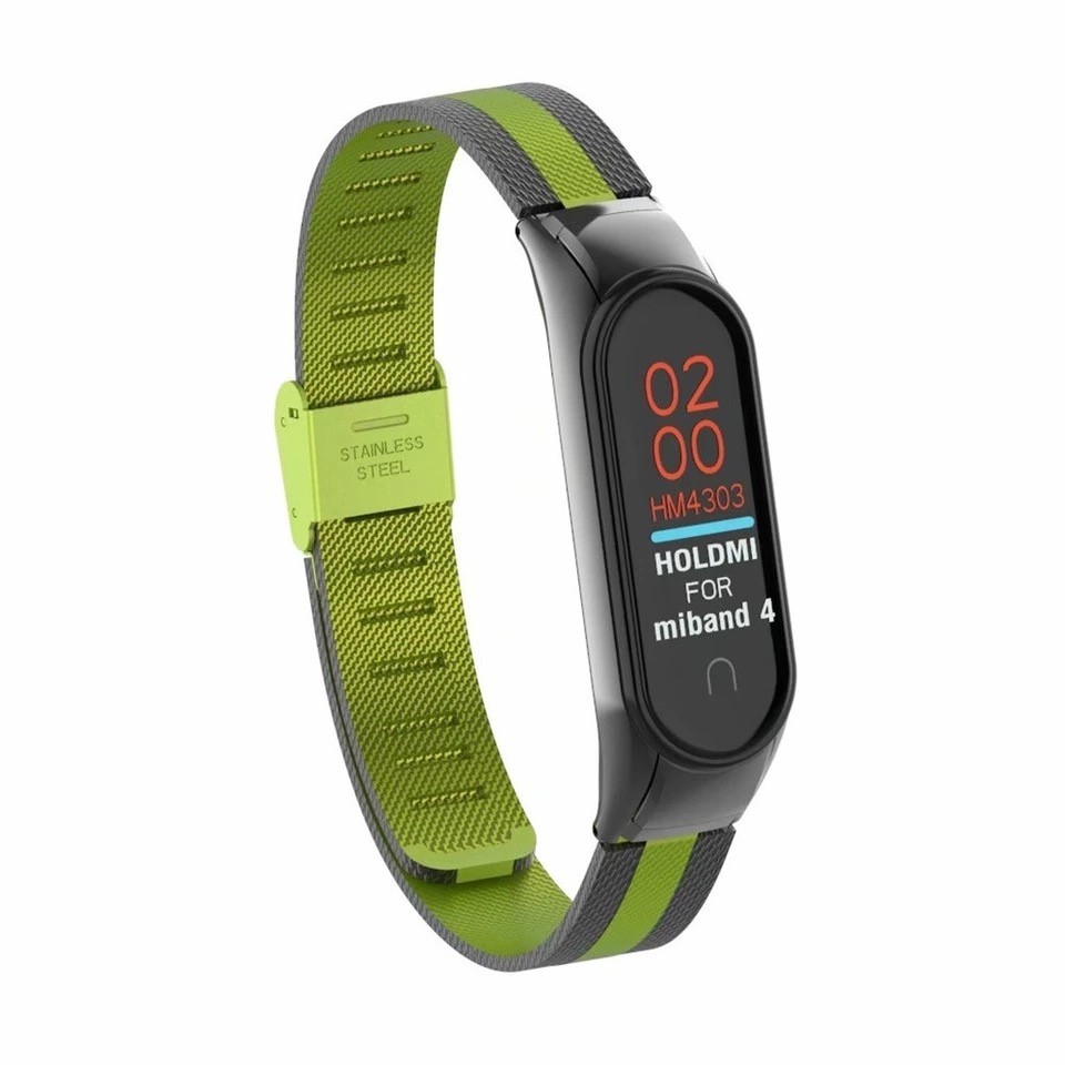 DÂY ĐEO MIBAND 4 KIM LOẠI THÉP THAY THẾ DÂY ĐEO VÒNG ĐEO TAY XIAOMI MIBAND 4 3