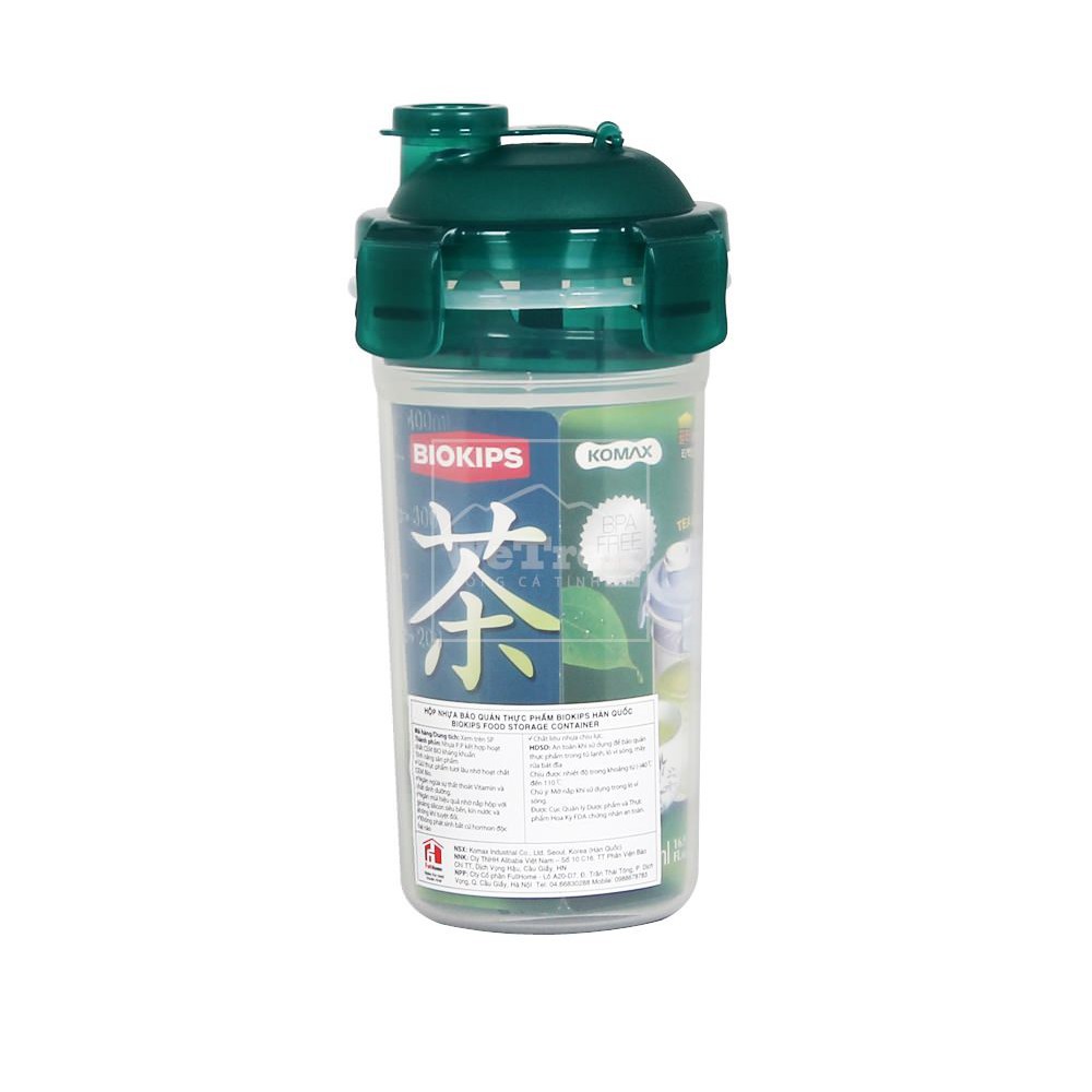 Bình nước nhựa rỗng 500ml Komax Hàn Quốc 71711 Nhựa PP, Gioăng Siliconechịu nhiệt độ từ -20 độC đến 95 độC