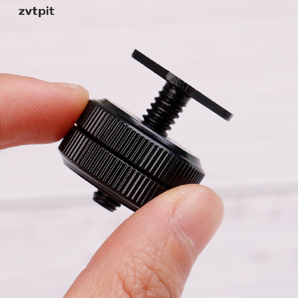 [ZVPT] 1/4 inch dual nut tripod mount screw to flash camera hot shoe adapter DSF